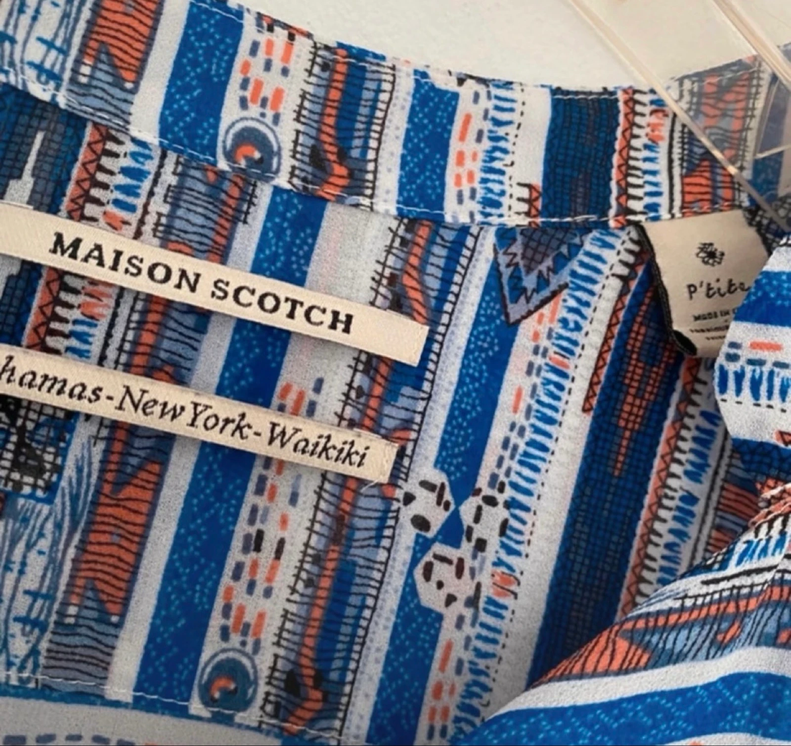 Maison Scotch boho printjurk S 36 blauw roest – photo 9